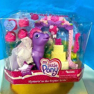 MY LITTLE PONY G3 NWT VTG 2005 CRYSTAL PRINCESS WYSTERIA AS THE CRYSTAL BRIDE